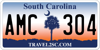SC license plate AMC304