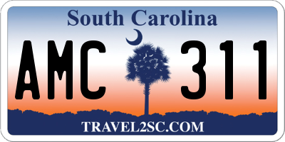 SC license plate AMC311