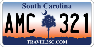 SC license plate AMC321
