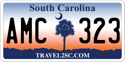 SC license plate AMC323