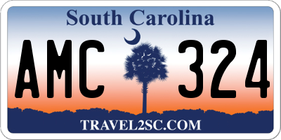 SC license plate AMC324