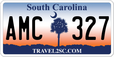 SC license plate AMC327