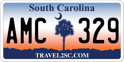 SC license plate AMC329