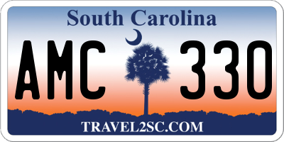 SC license plate AMC330
