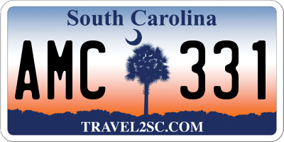 SC license plate AMC331