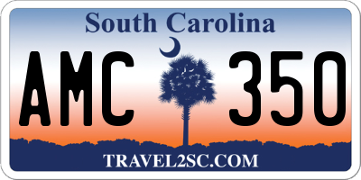 SC license plate AMC350