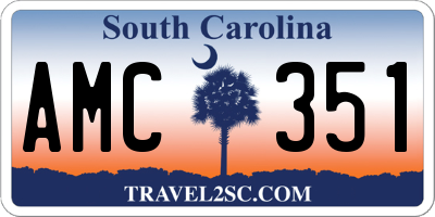 SC license plate AMC351