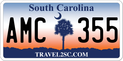 SC license plate AMC355