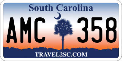SC license plate AMC358