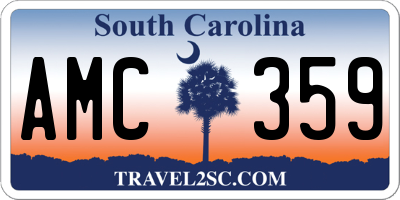 SC license plate AMC359