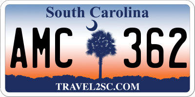 SC license plate AMC362