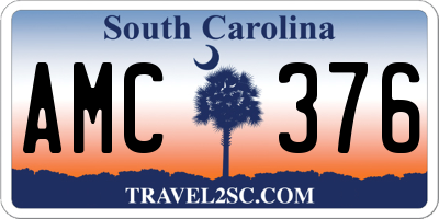 SC license plate AMC376