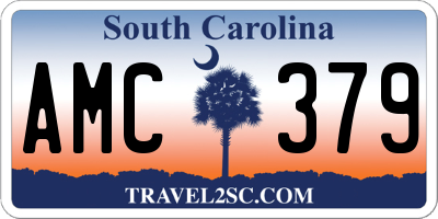 SC license plate AMC379