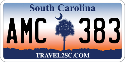 SC license plate AMC383
