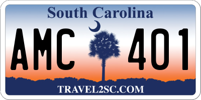 SC license plate AMC401