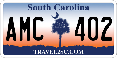 SC license plate AMC402