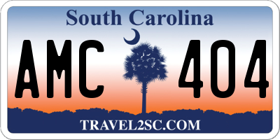 SC license plate AMC404