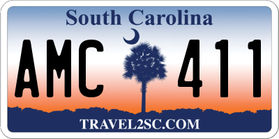 SC license plate AMC411