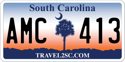SC license plate AMC413