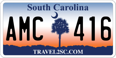 SC license plate AMC416