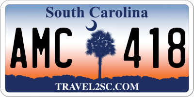 SC license plate AMC418