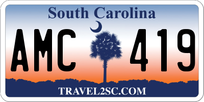 SC license plate AMC419