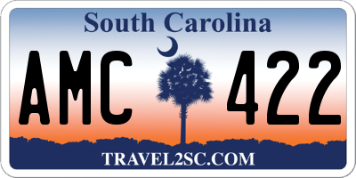 SC license plate AMC422