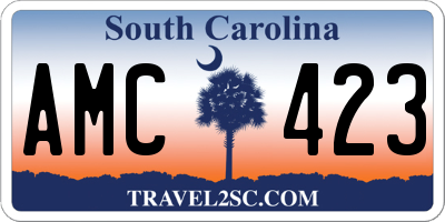 SC license plate AMC423