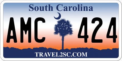 SC license plate AMC424