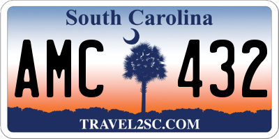 SC license plate AMC432
