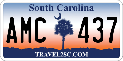 SC license plate AMC437