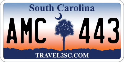 SC license plate AMC443