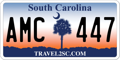SC license plate AMC447