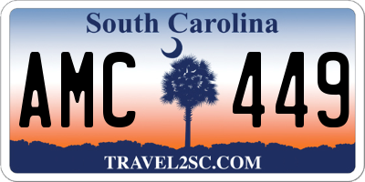 SC license plate AMC449