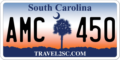 SC license plate AMC450