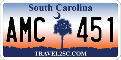 SC license plate AMC451