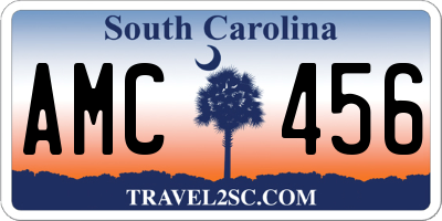 SC license plate AMC456