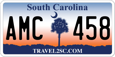 SC license plate AMC458