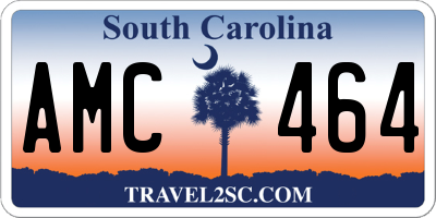 SC license plate AMC464