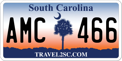 SC license plate AMC466