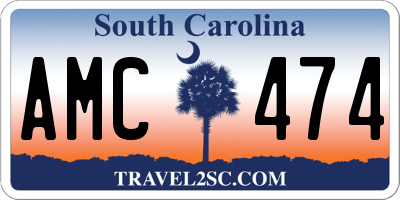 SC license plate AMC474