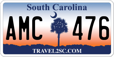 SC license plate AMC476