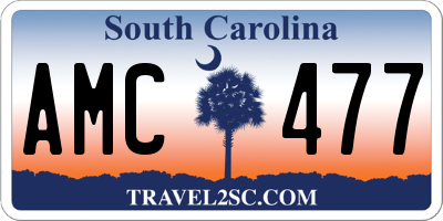 SC license plate AMC477