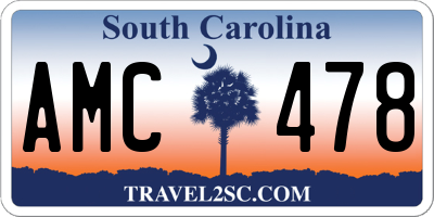 SC license plate AMC478