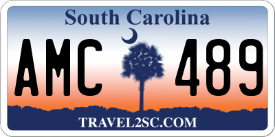 SC license plate AMC489