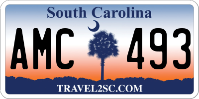 SC license plate AMC493