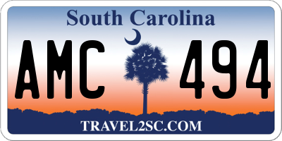 SC license plate AMC494