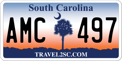 SC license plate AMC497