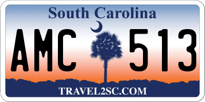 SC license plate AMC513