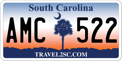 SC license plate AMC522